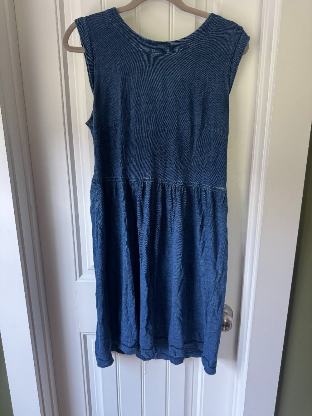 LOFT Indigo Blue Cotton Sleeveless Dress